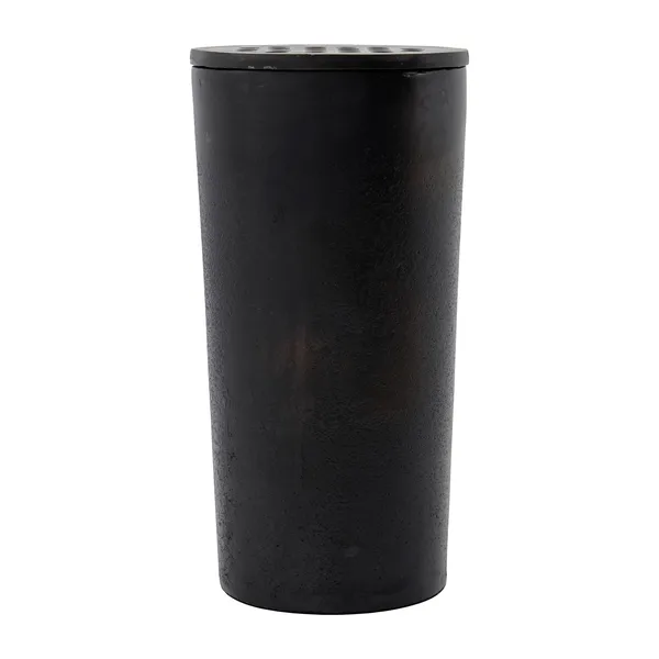 Flow vas 18 cm, Brunad mässing