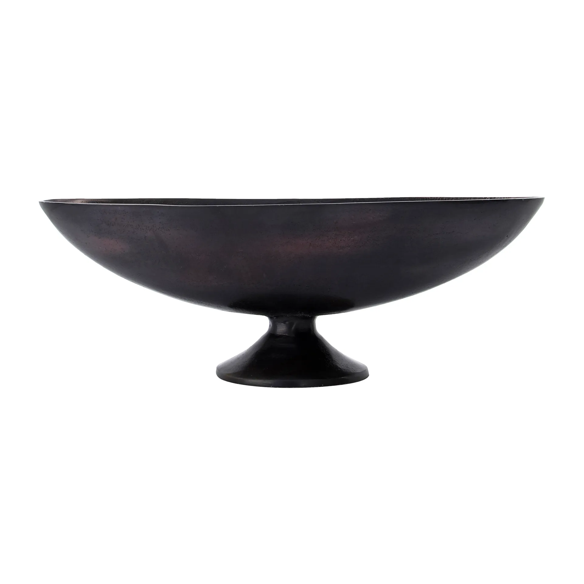 Oval skål House Doctor Foy i aluminium bruneret messing 45x15x15 cm