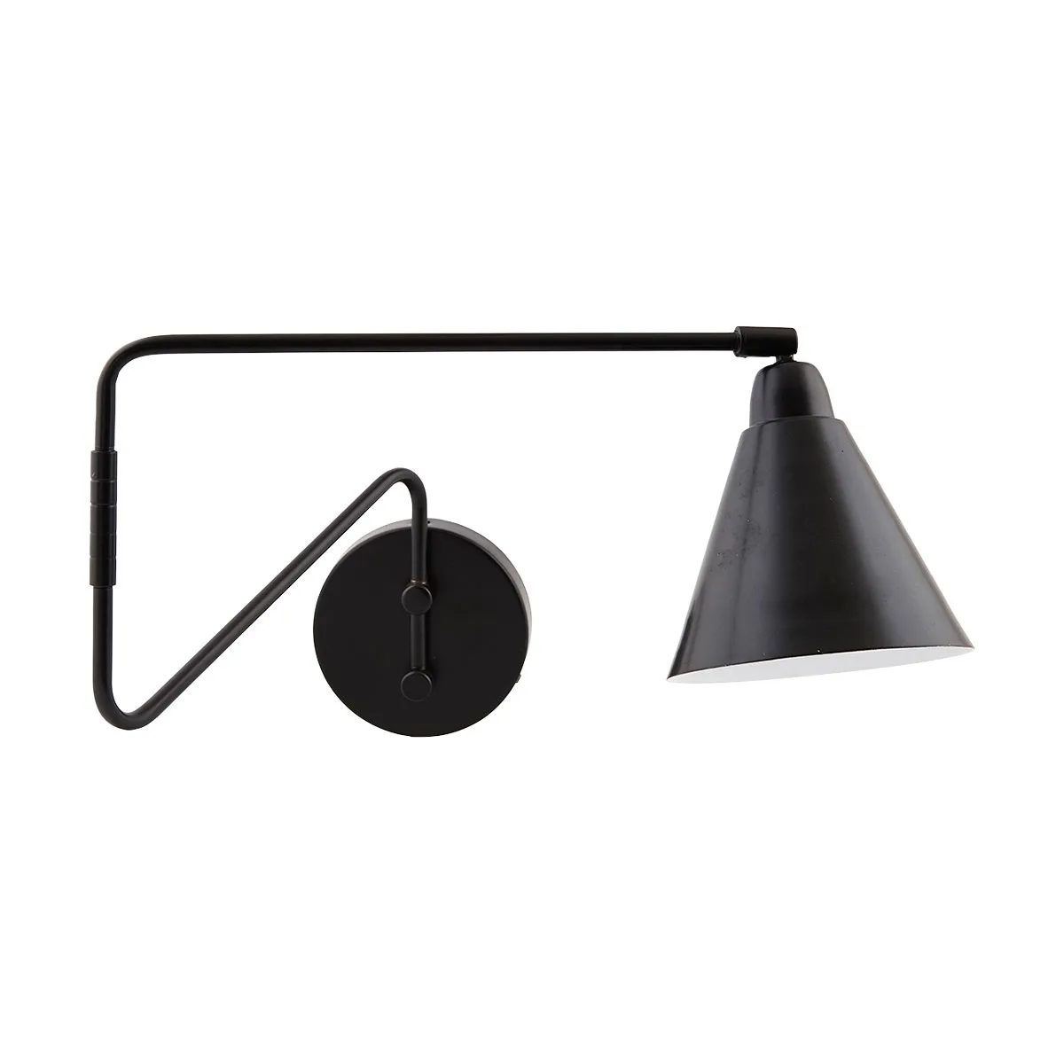 Væglampe House Doctor Game - sort jern, minimalistisk indendørslampe D15 x H13 x L70 cm