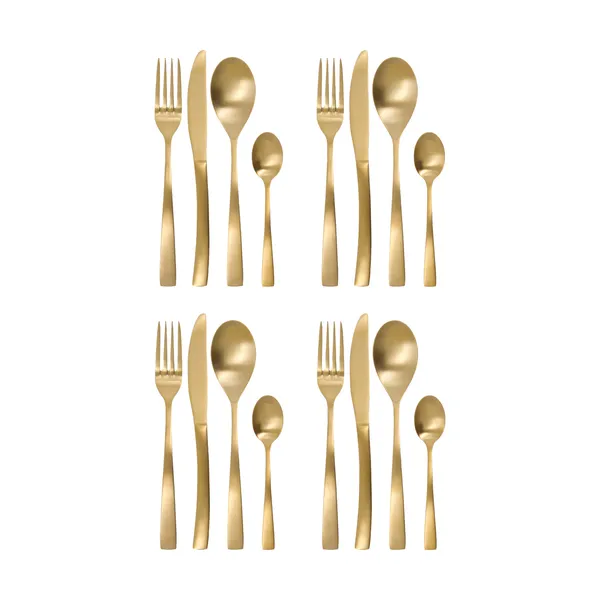 Golden bestickset 16 delar, Gyllene