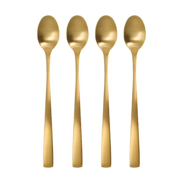 Golden lång sked 4-pack, Gyllene