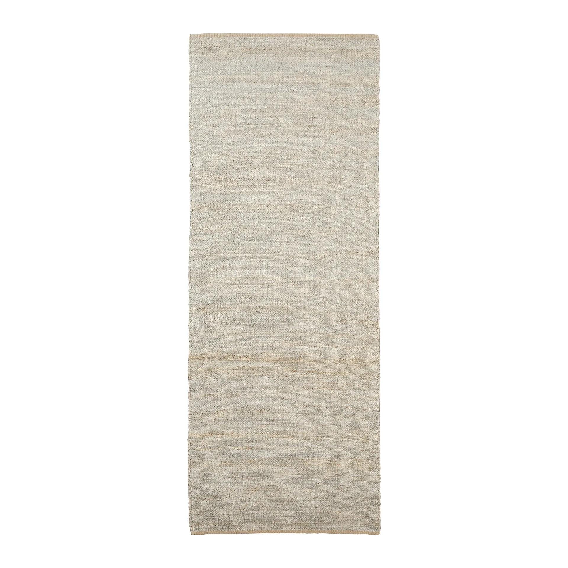 Gulvtæppe/løber House Doctor Hempi 90x300 cm lysegrå hamp/jute/bomuld antiskrid