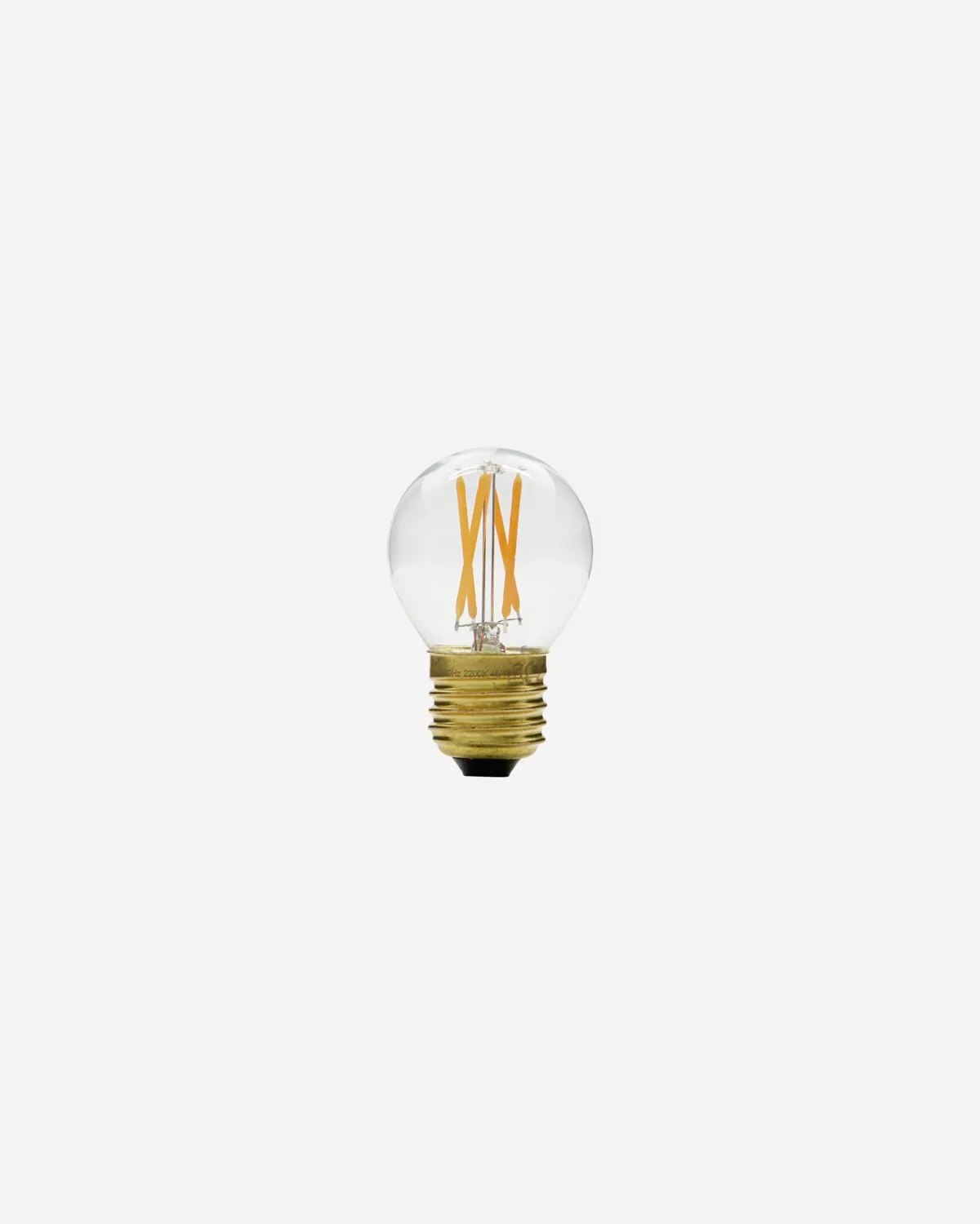 LED-pære E27 House Doctor Krone rund dæmpbar Ø4,5x7,5 cm klar glas messingfatning 150 lm filament