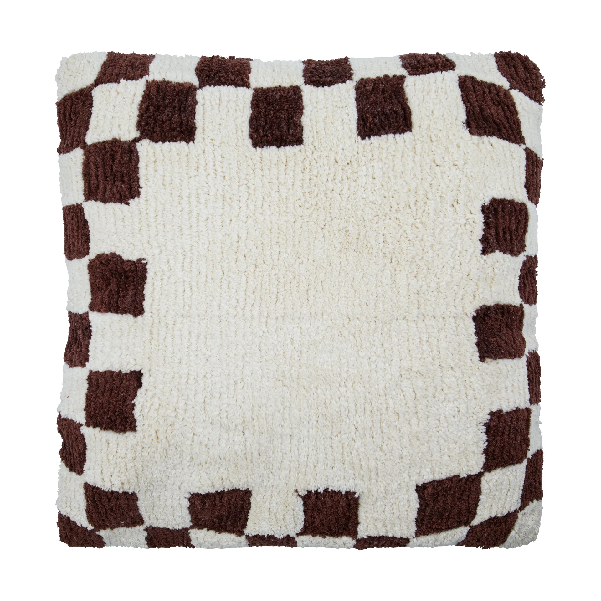 House Doctor Housse de coussin Chess Brun-off-white, cm
