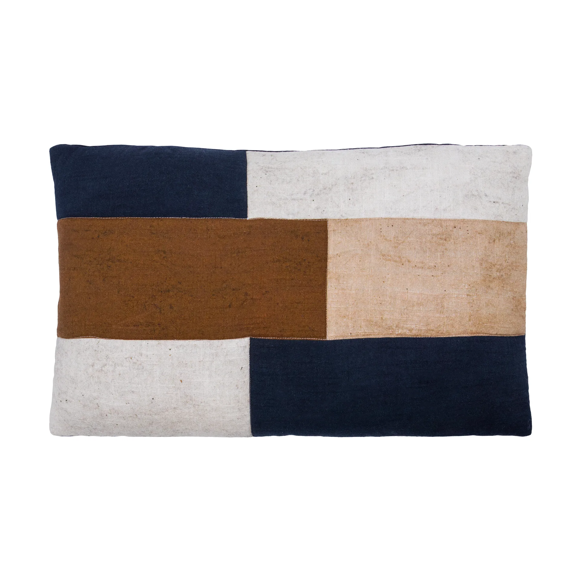 House Doctor Housse de coussin Patch cm Noir-sable-brun