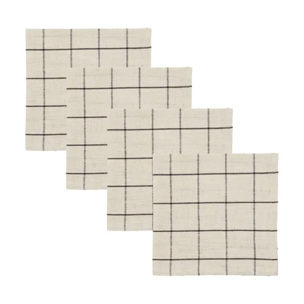 Join tygservett 40x40 cm 4-pack, Svart-off