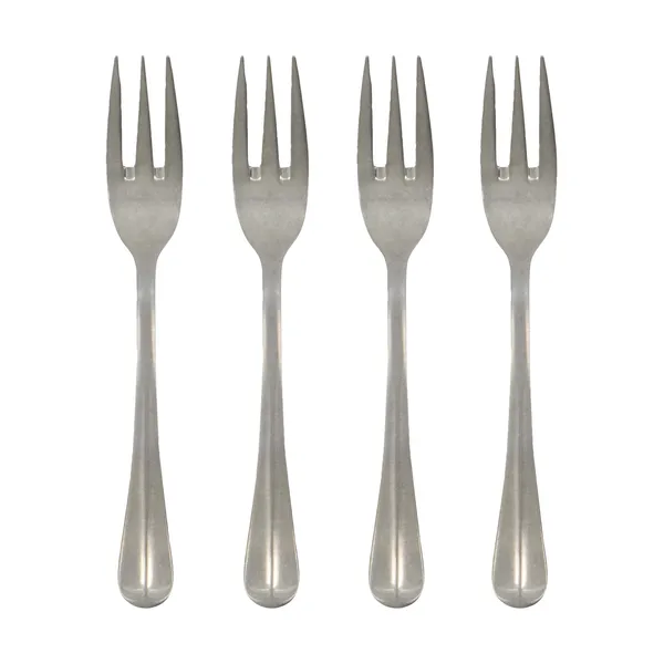 Mora tårtgaffel 4-pack, Silver finish
