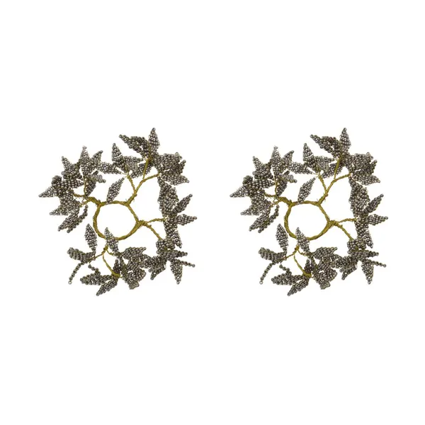 Pearl ljusring 2-pack, Grå