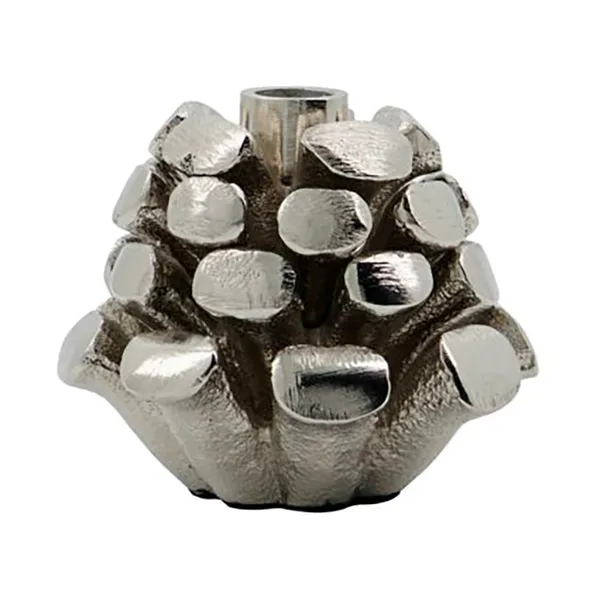 Pine Cone ljusstake Ø7,5 cm, Antiksilver