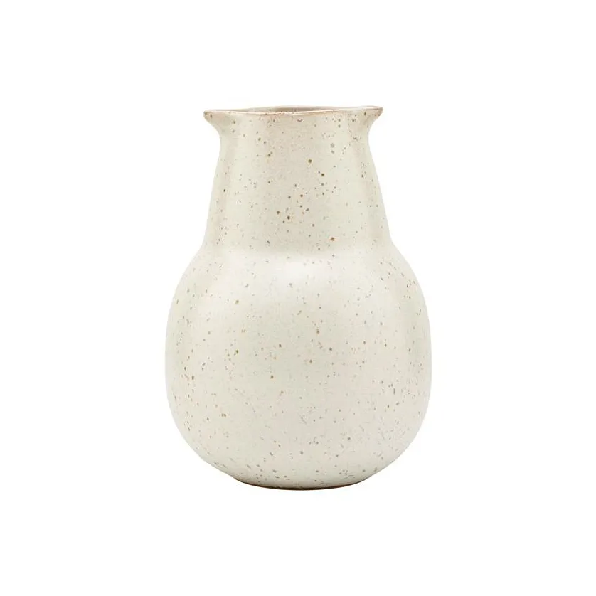 Porcelænskande mælke-/flødekande House Doctor Pion grå/hvid Ø5,5Ã12 cm