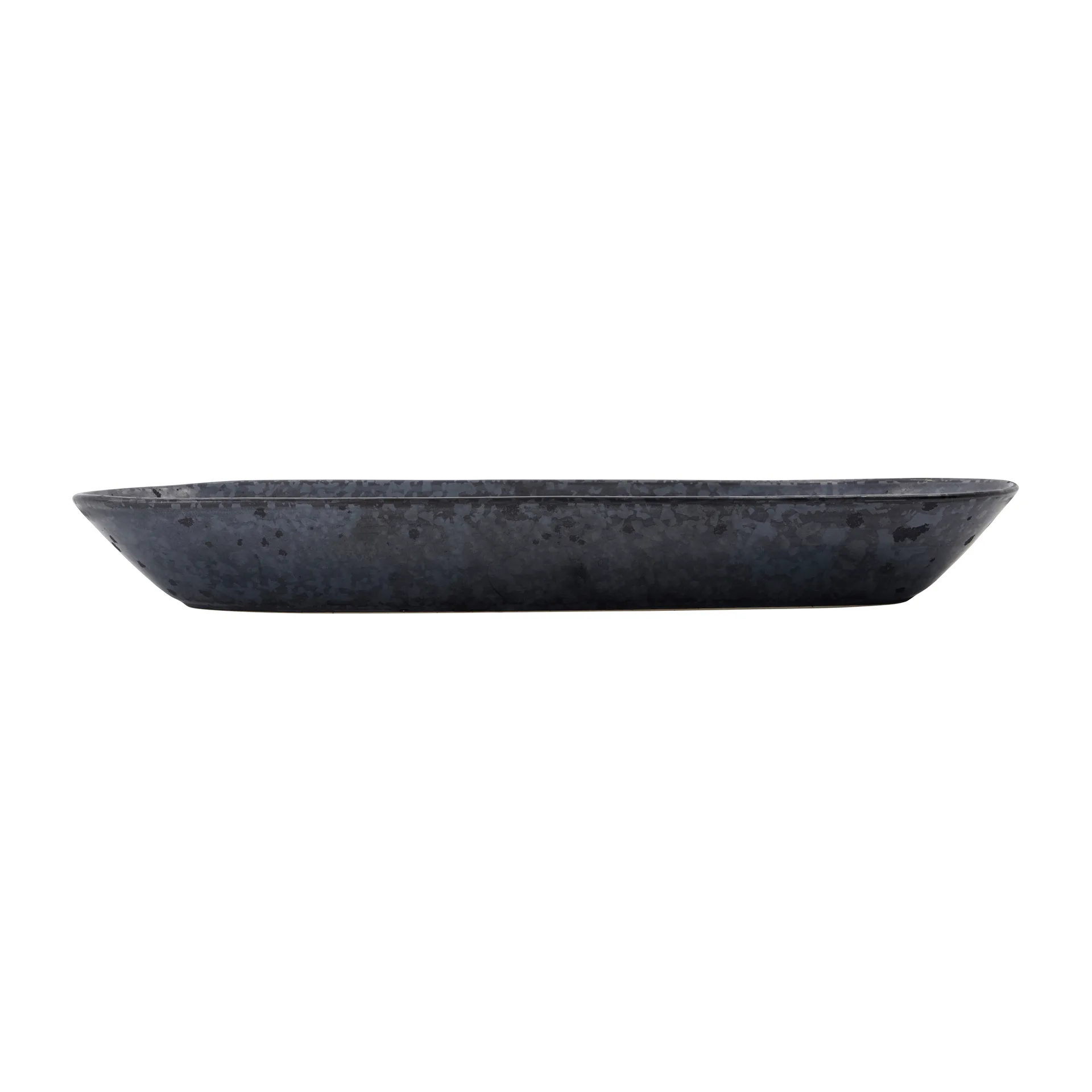 Serveringsfad/serveringsbræt House Doctor Pion i sort stentøj 35 x 11 x 4,5 cm med oxideret glasur