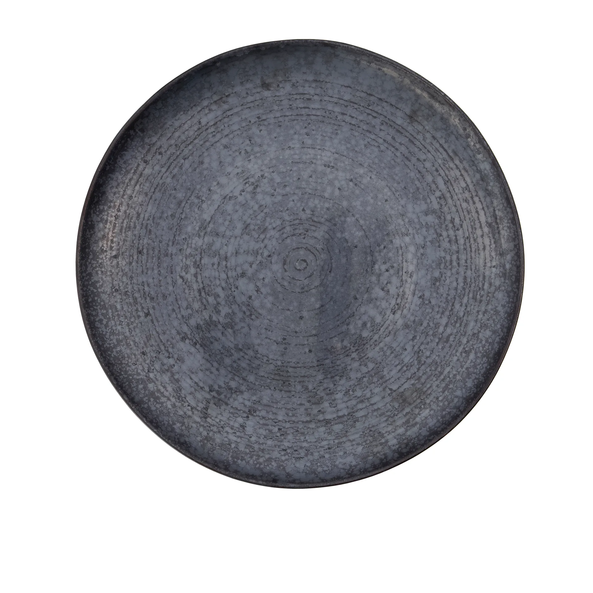 Serveringsfad House Doctor Pion ø36 cm stentøj med reaktiv glasur sort/brun