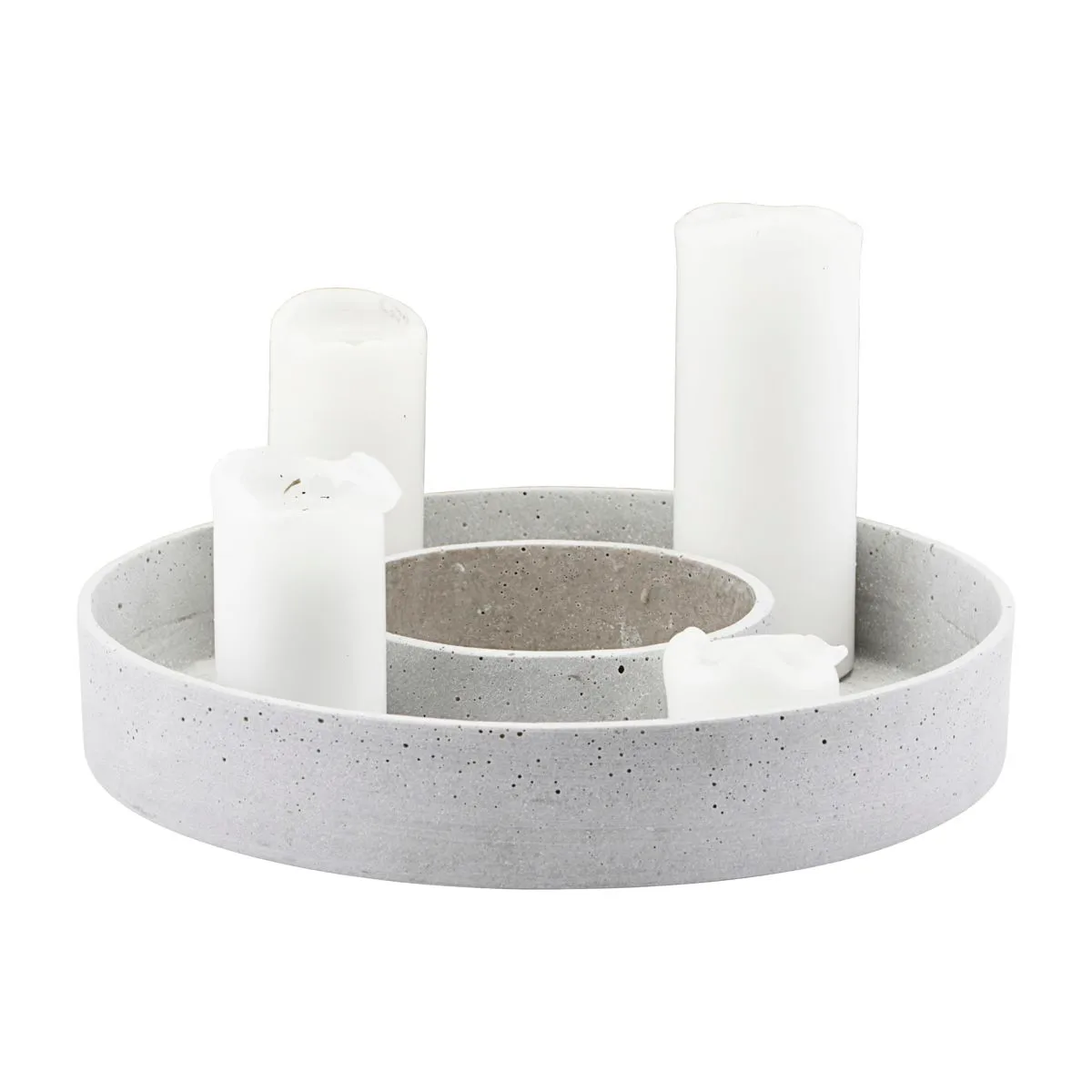 House Doctor Plateau bougeoir Ring Béton