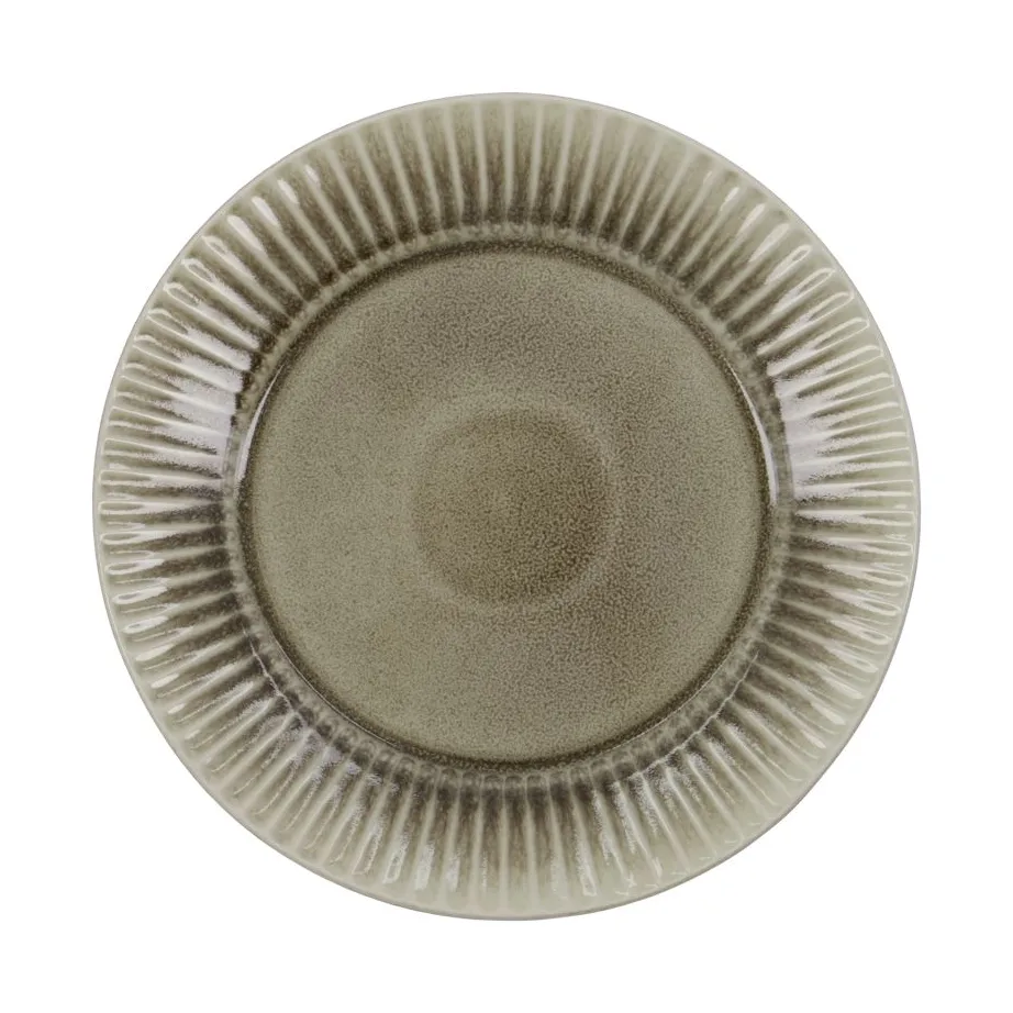 House Doctor Pleat dinerbord Ø27 cm Grijsbruin