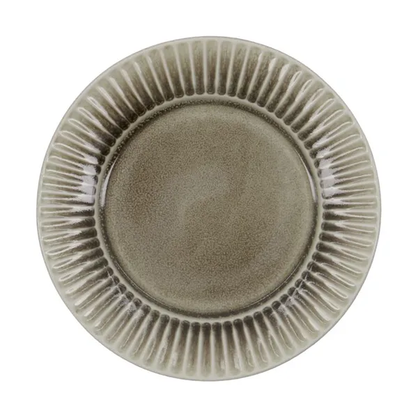 Pleat frukosttallrik Ø22 cm, Grå