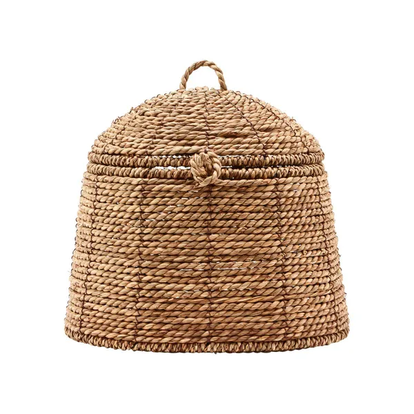Rama korg med lock natur, 19 cm