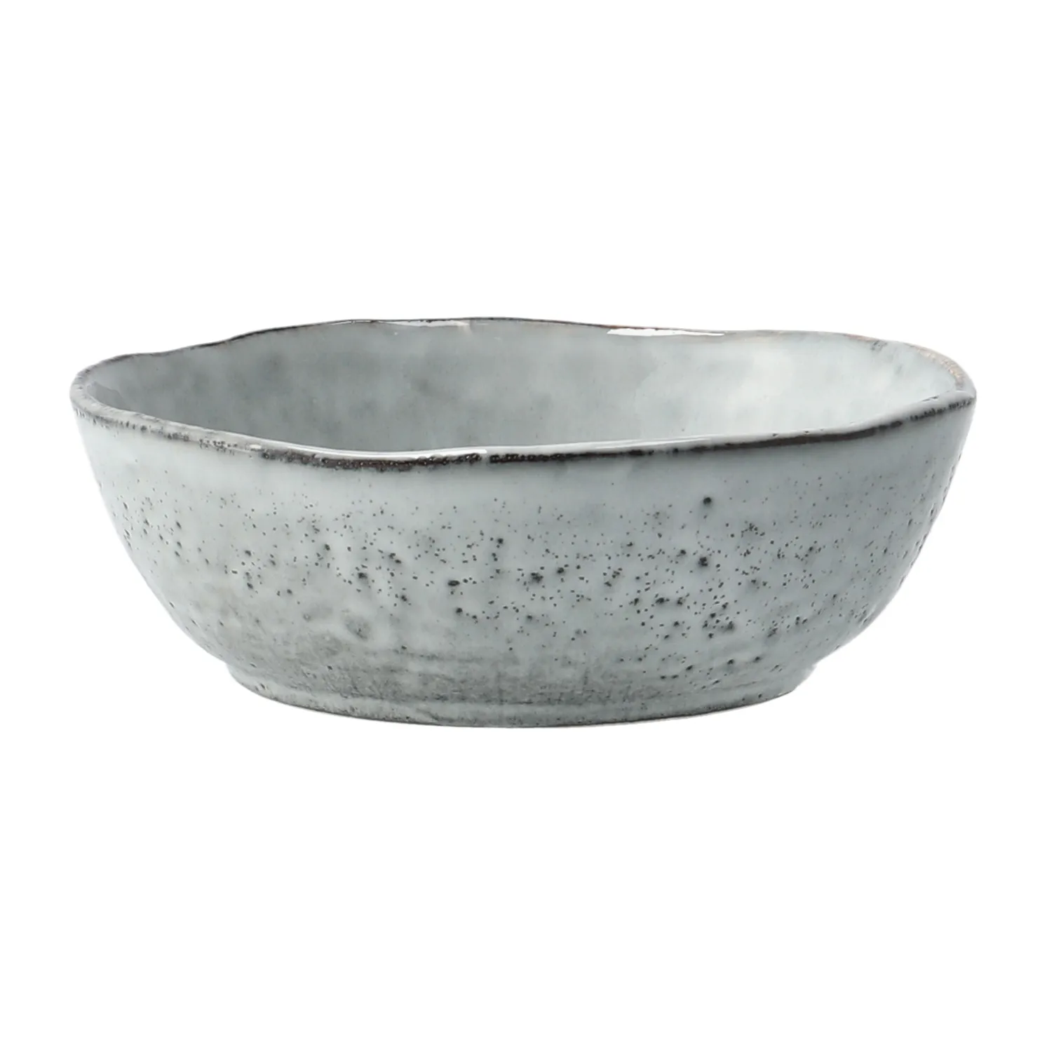 Keramisk serveringsskål House Doctor Rustic grå/blå Ø14 x H4,5 cm