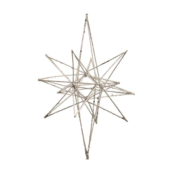 Star juldekoration 14x25 cm, Champagne
