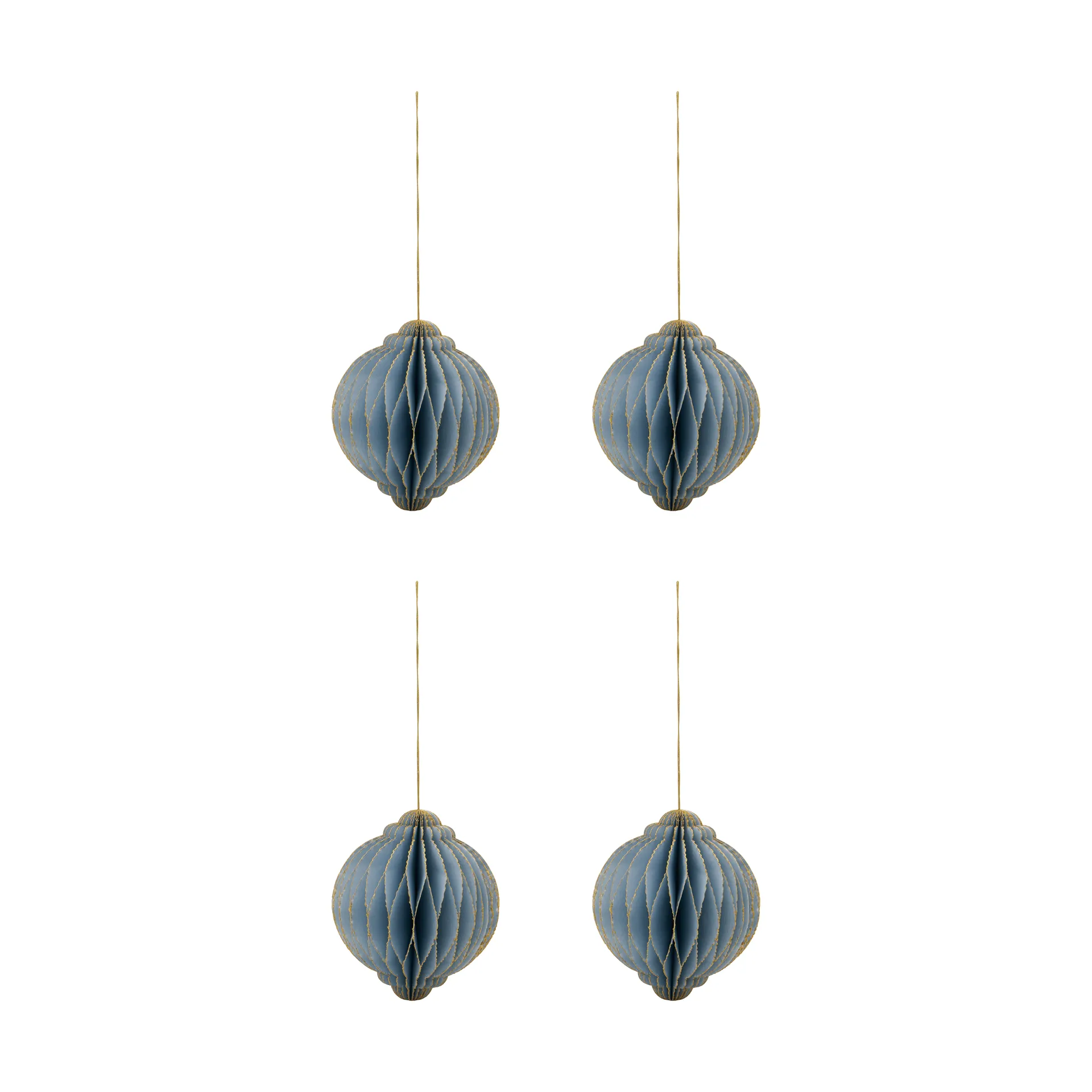 House Doctor Suspension de Noël Alsta lot de 4 Bleu clair, Ø