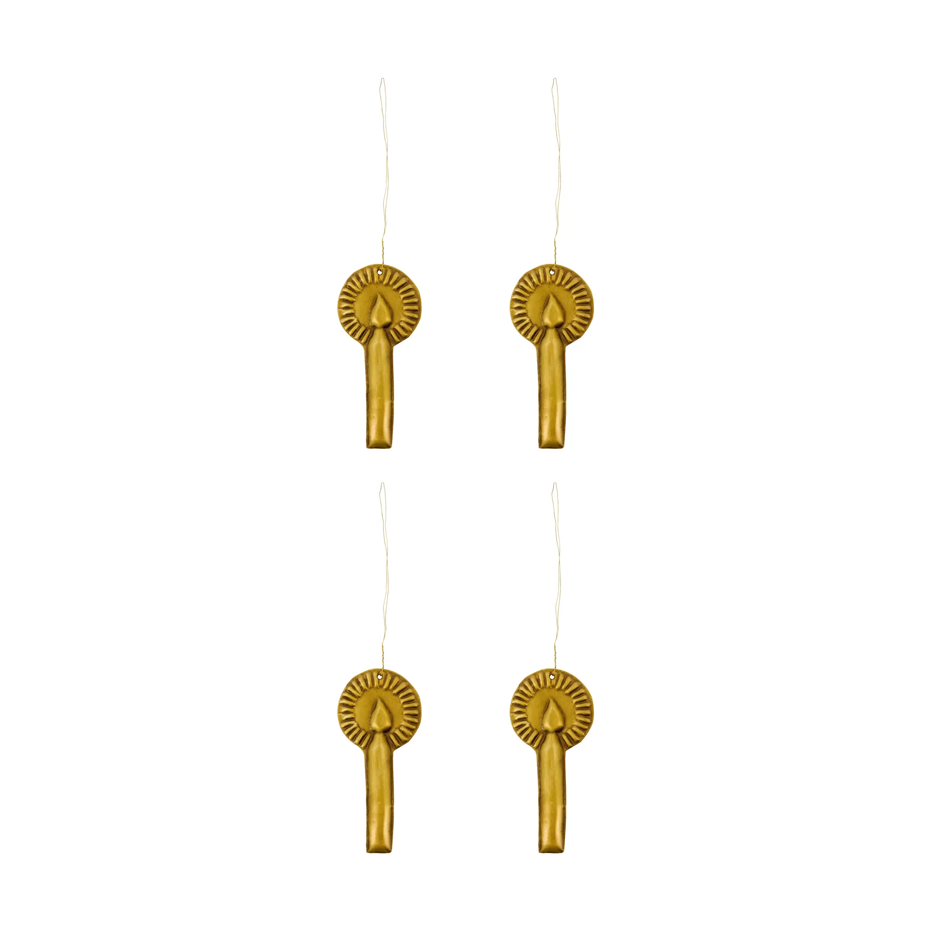 House Doctor Suspension de Noël Glory lot de 4 Laiton antique