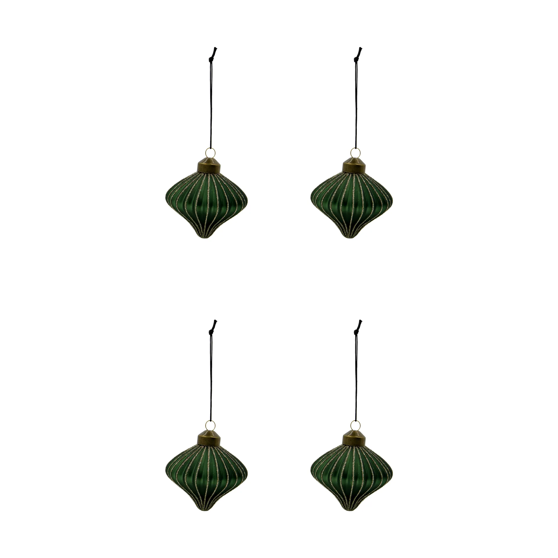 House Doctor Suspension de Noël Spin lot de 4 Vert