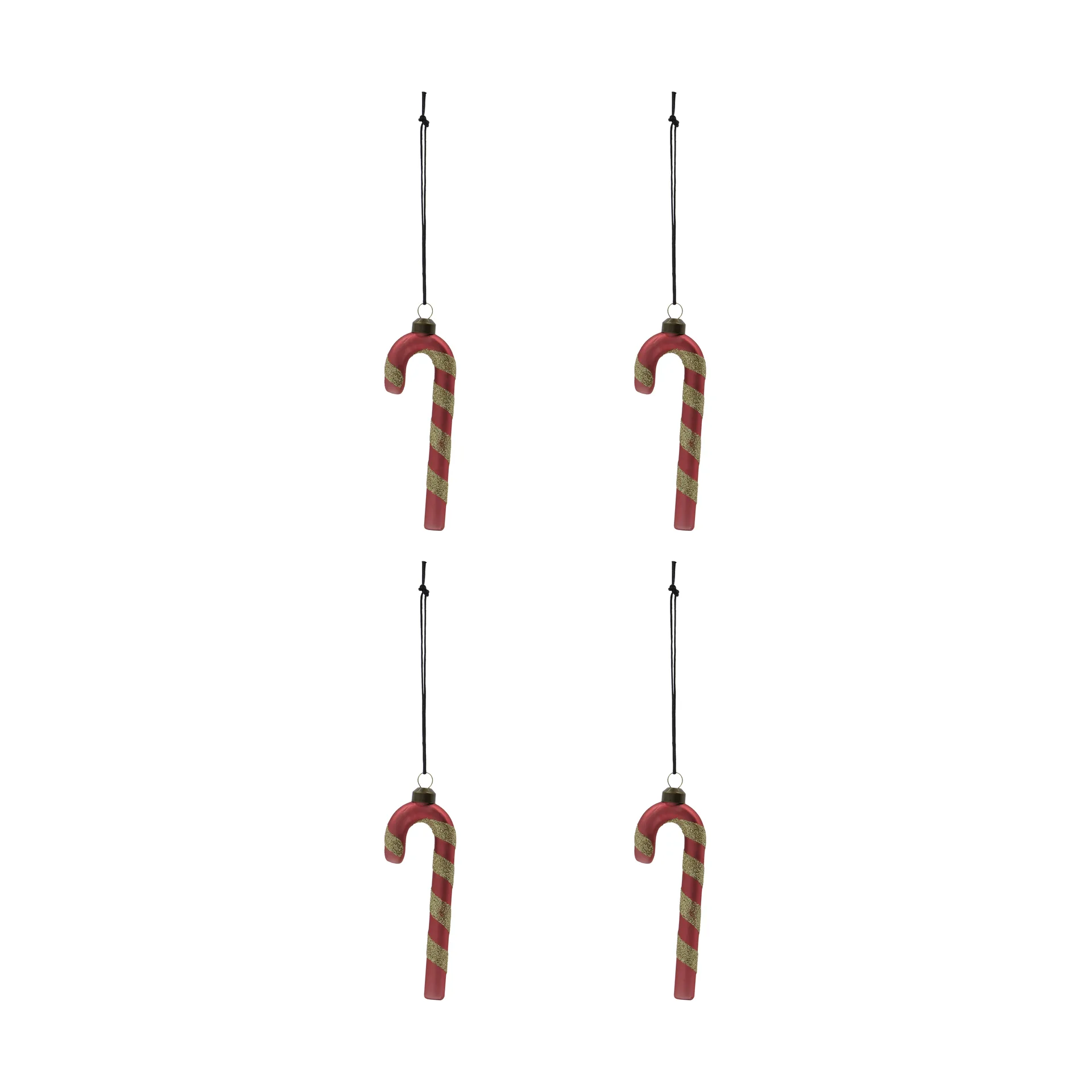 House Doctor Suspension de Noël Stick lot de 4 Rouge poussiéreux