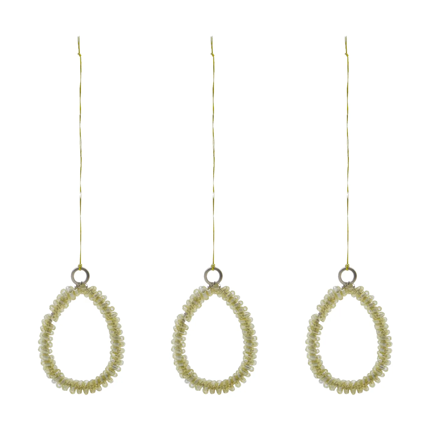 House Doctor Suspension de Pâques Beads 3 pièces Champagne