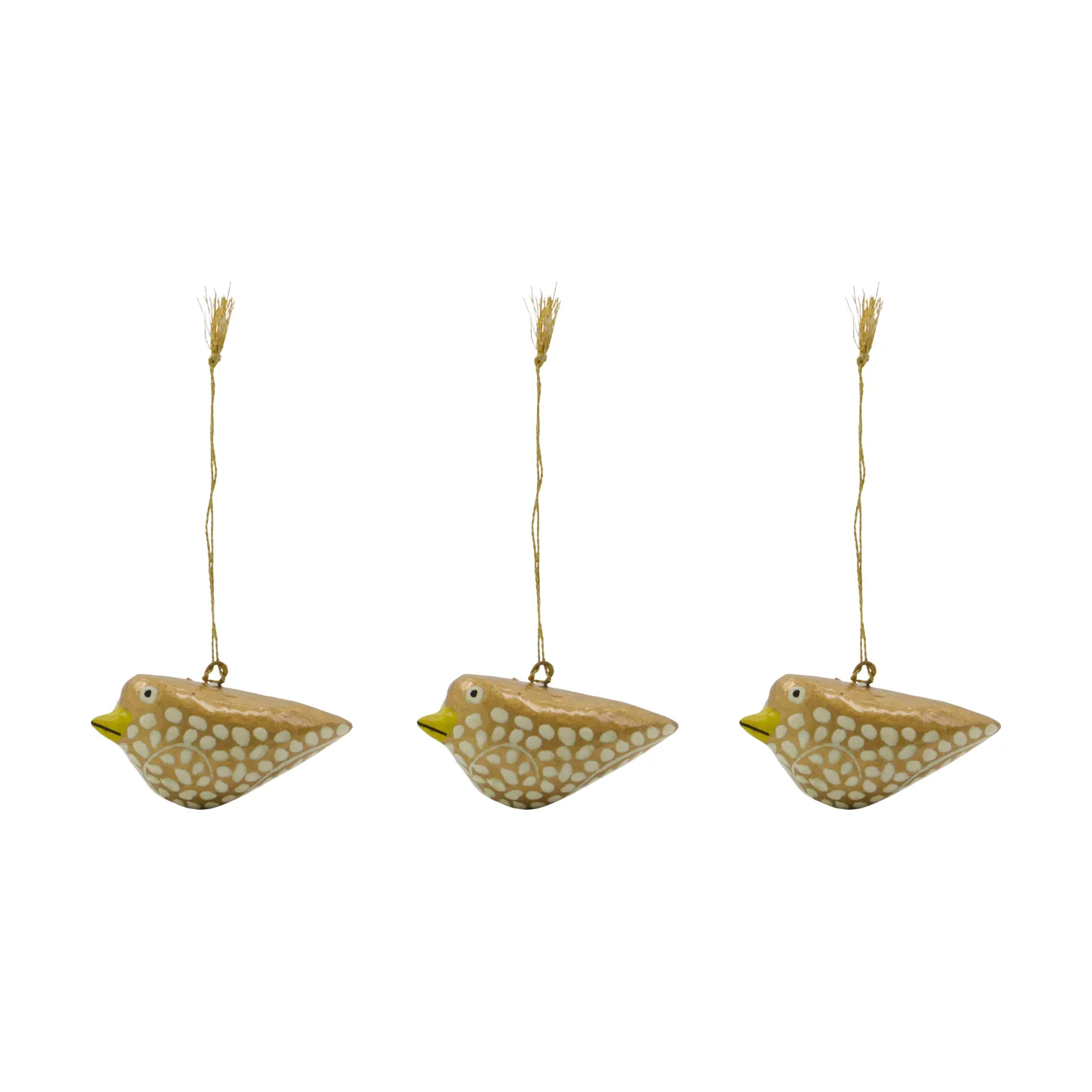 House Doctor Suspension de Pâques Bird 3 pièces Jaune