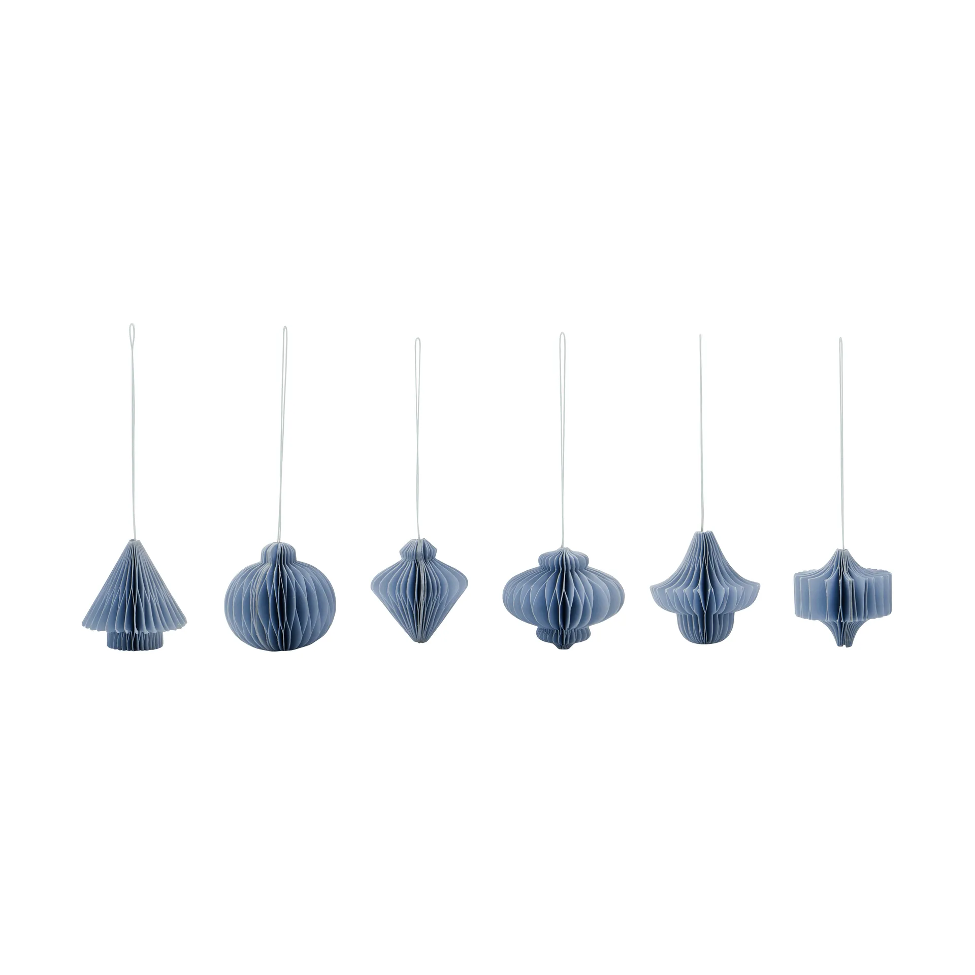 House Doctor Suspensions de Noël Comb 6 pièces Bleu clair