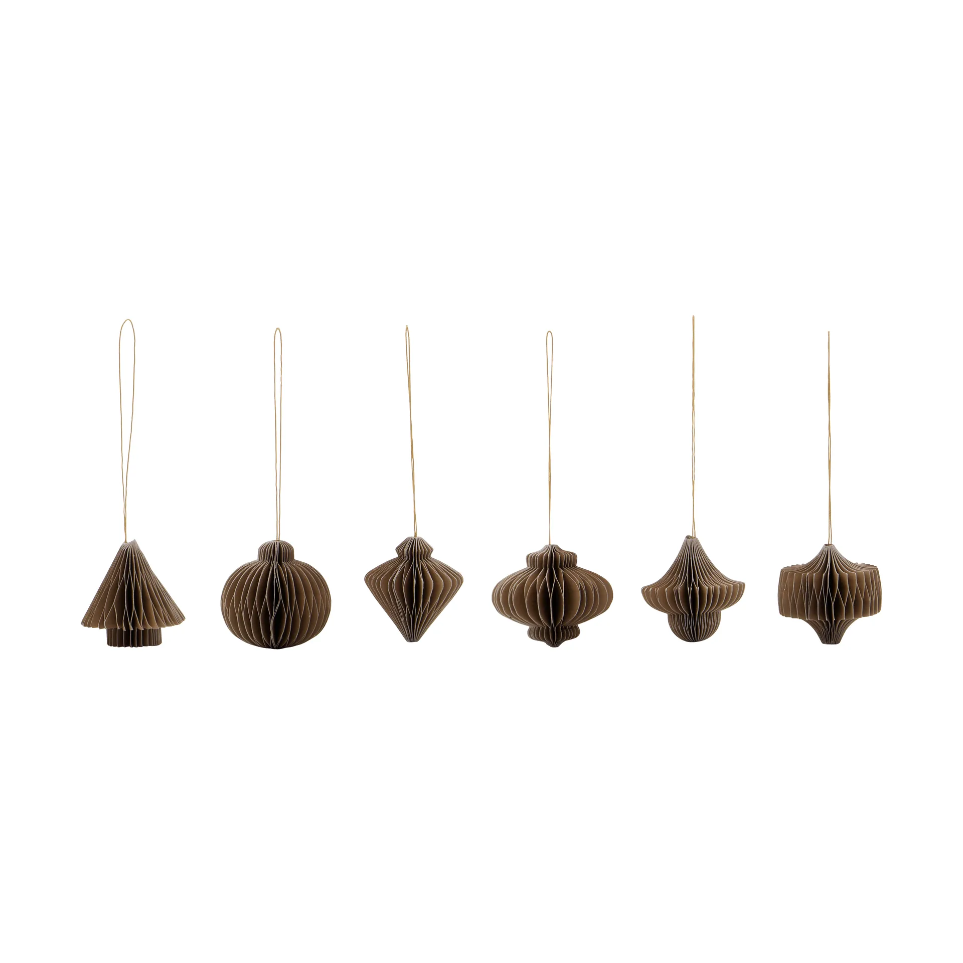 House Doctor Suspensions de Noël Comb 6 pièces Marron clair