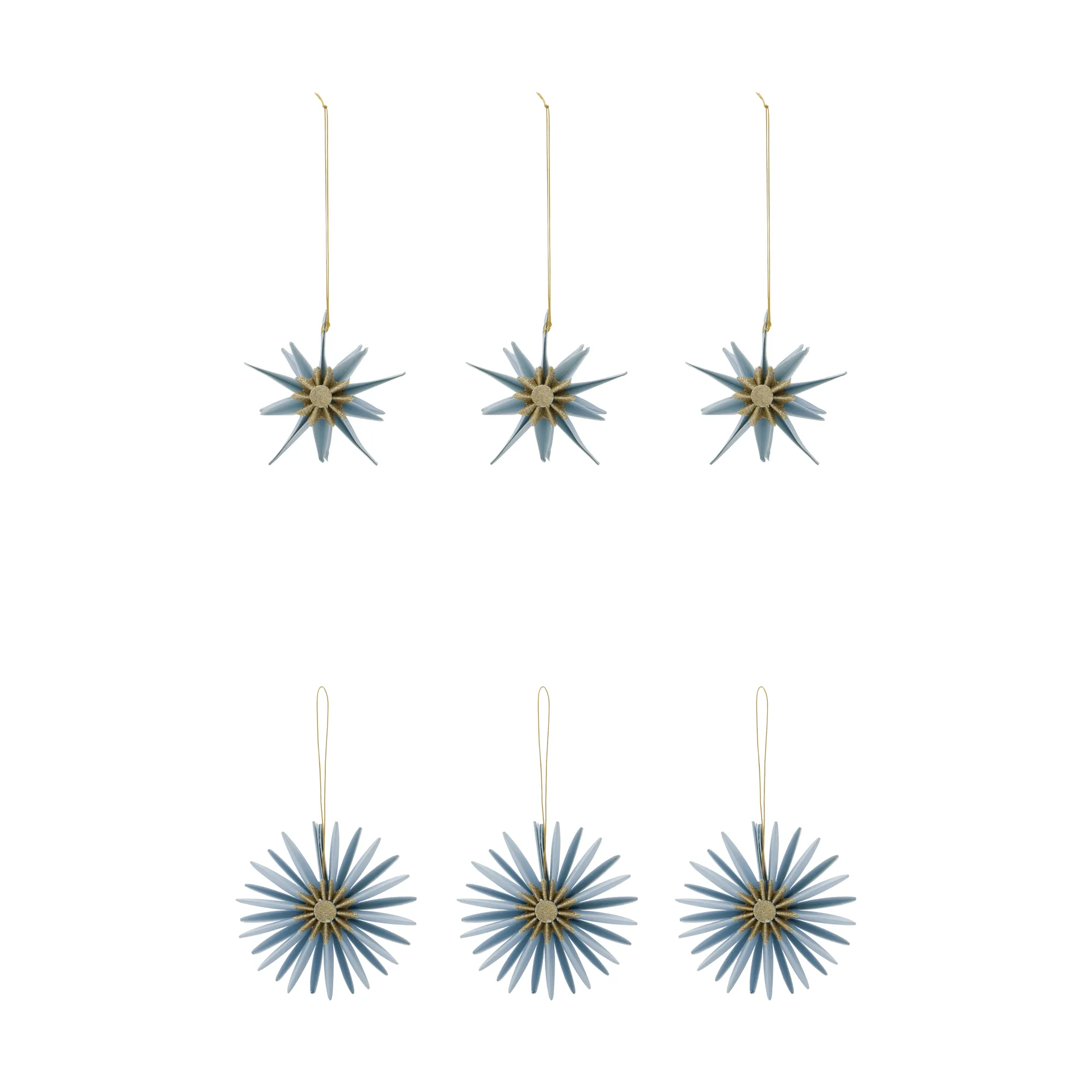 House Doctor Suspensions de Noël Stari 6 pièces Bleu clair