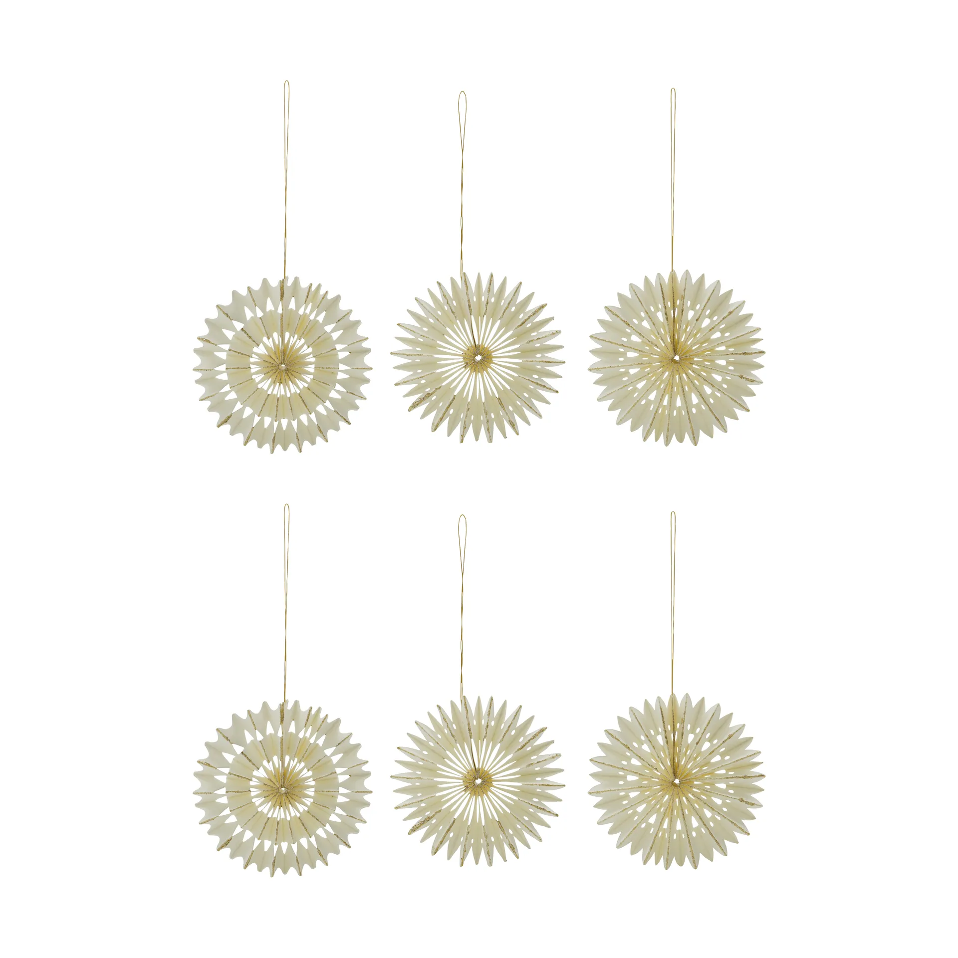 House Doctor Suspensions de Noël Stelle 6 pièces Off-White, Ø10,5 cm