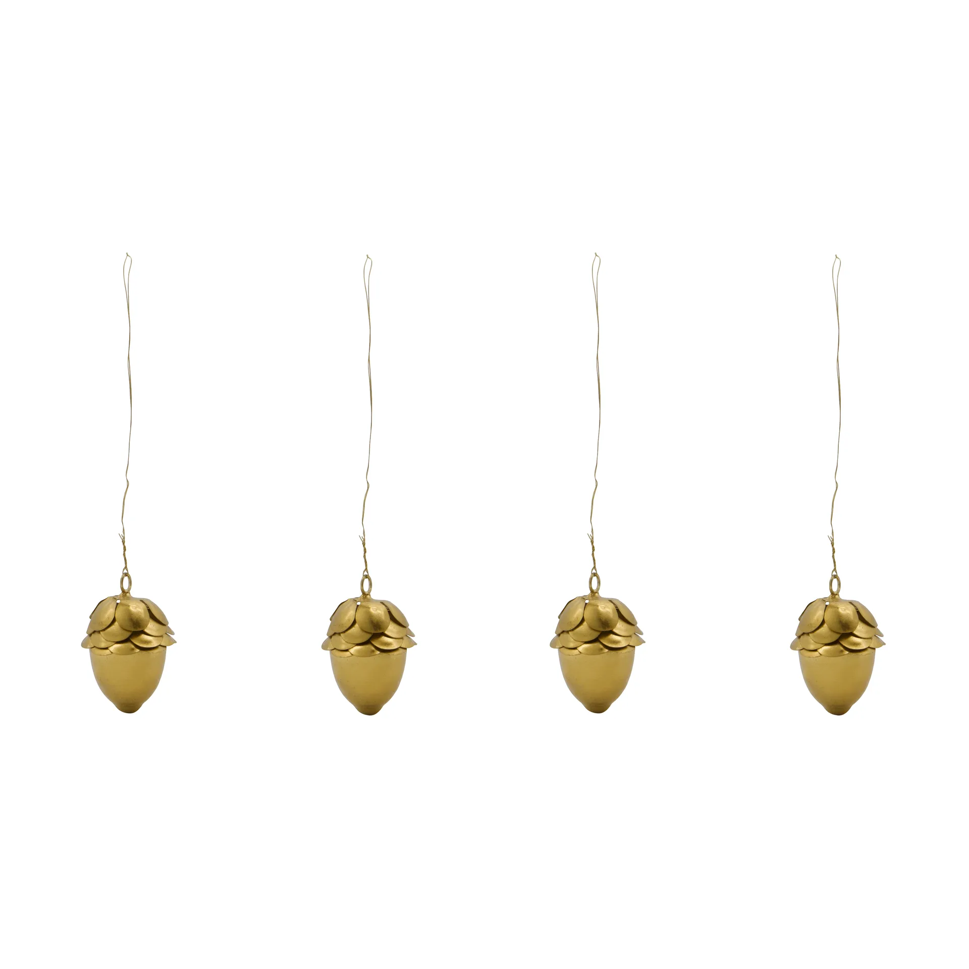House Doctor Suspensions décoratives Acorn lot de 4 Or