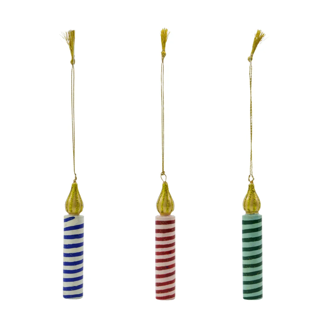 House Doctor Suspensions lumineuses décoratives, 3 pièces Vert-rose-bleu
