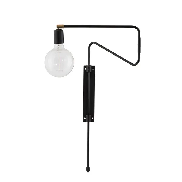 Swing vägglampa svart, liten, 35 cm