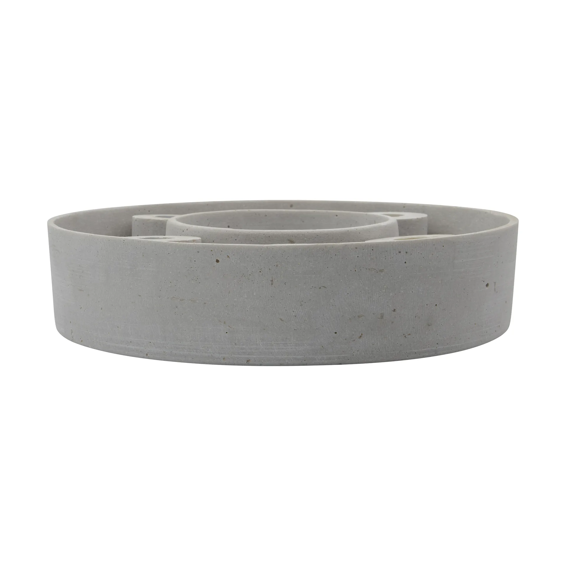 Lysestage House Doctor The Ring 4-armet polystone Ø26 cm grå boligdekoration