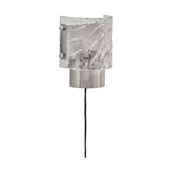 Type vägglampa, Borstat silver, 18x10,5x22 cm