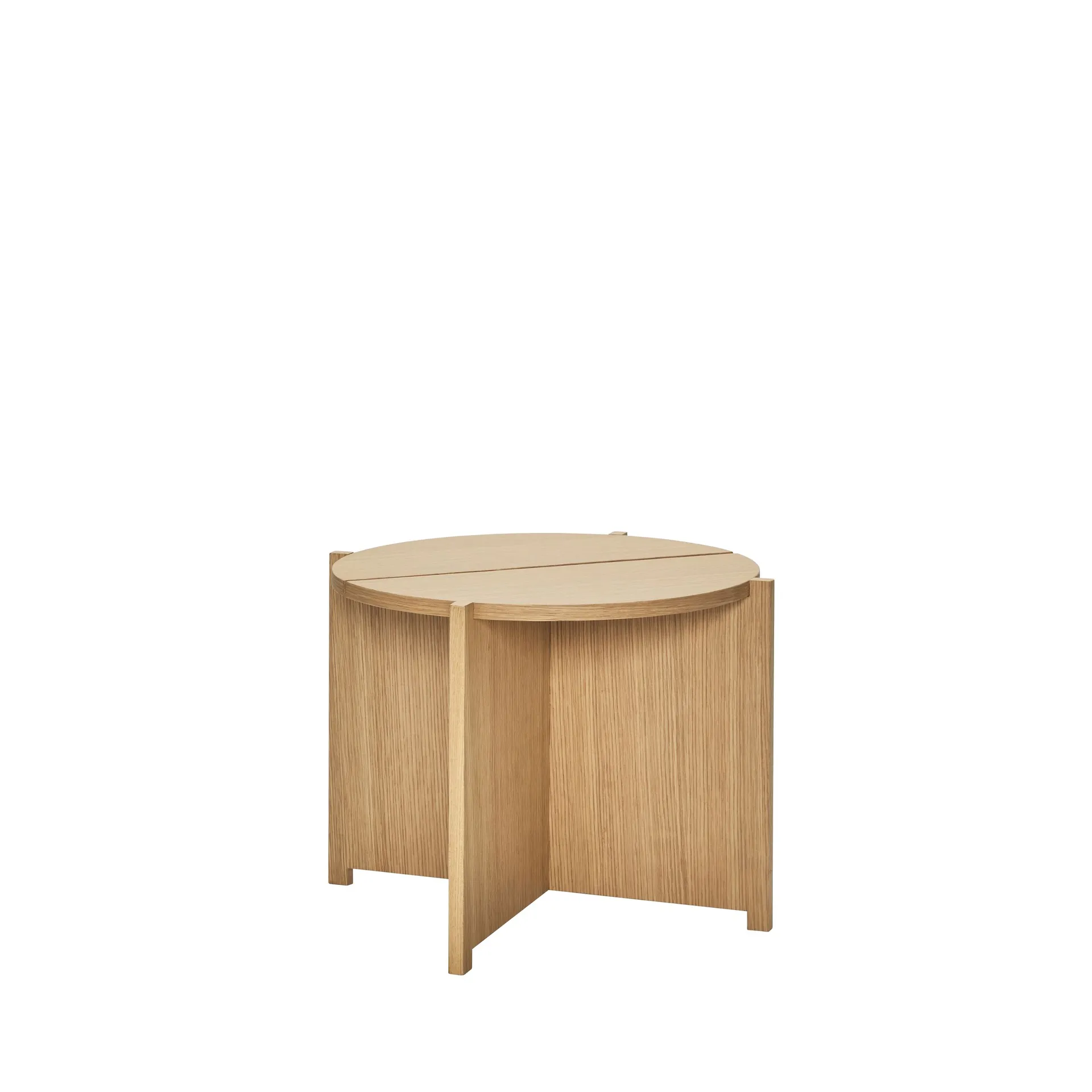 Hübsch rundt Dash sidebord i egetræsfiner på Ø55x40 cm