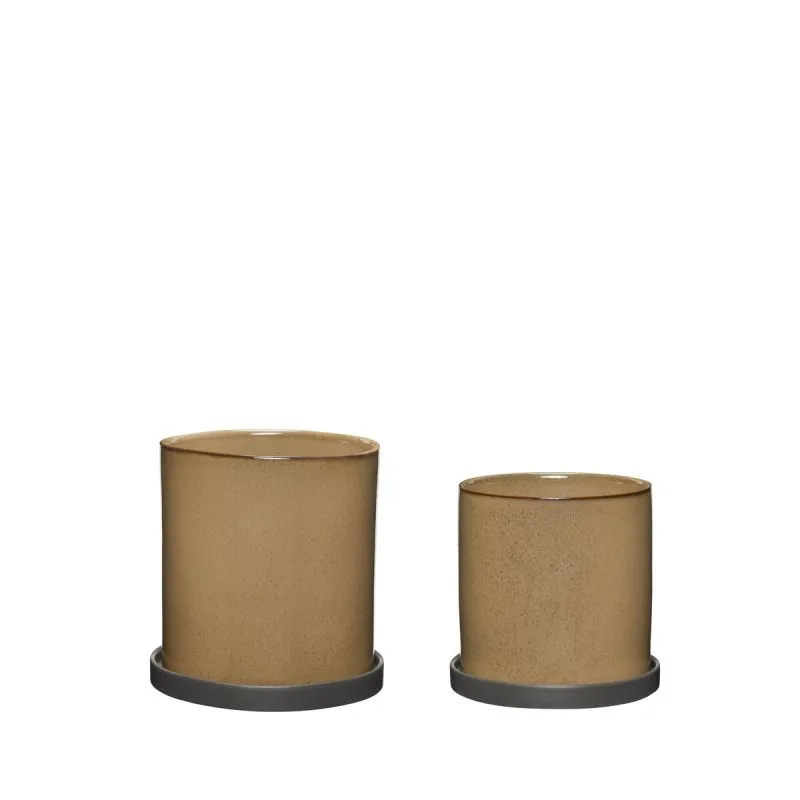 H&uuml;bsch Era krukor 2-pack Brun