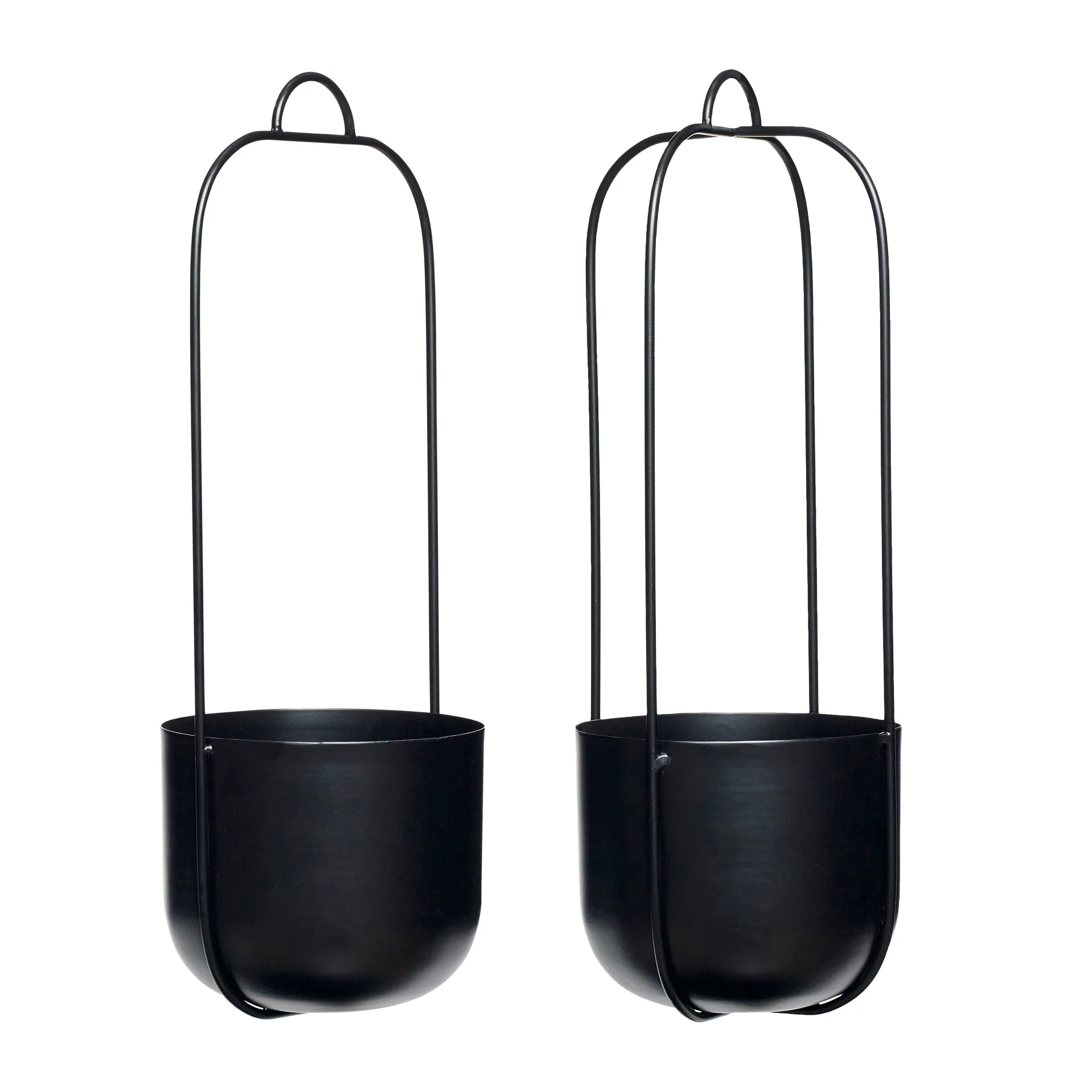 H&uuml;bsch H&auml;ngande kruka 2-pack Svart