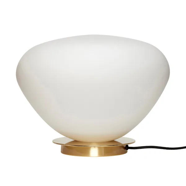 Hübsch bordslampa 39 cm, Vit-mässing
