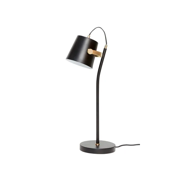 Hübsch bordslampa H58 cm, Svart-mässing
