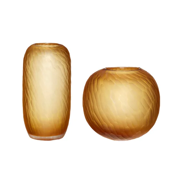 Hübsch vas 2-pack, Bärnsten