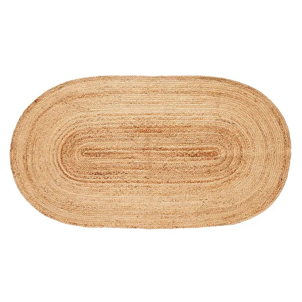 Jutematta oval 100x200 cm, Natur, 100x200 cm