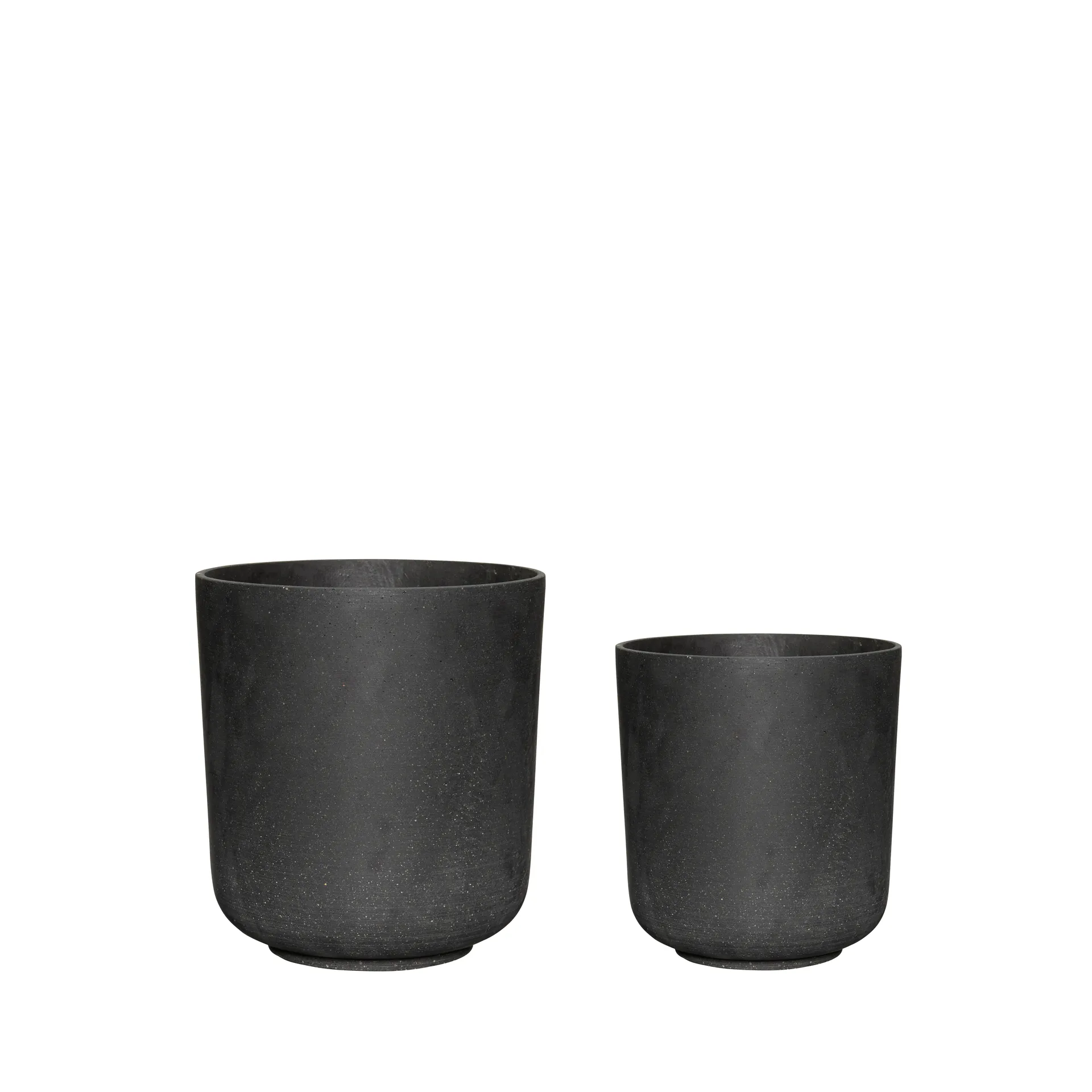 H&uuml;bsch Krukor stengods 2-pack Svart