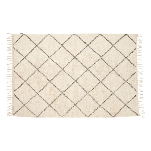 Matta 120x180 cm viskos beige, Vit