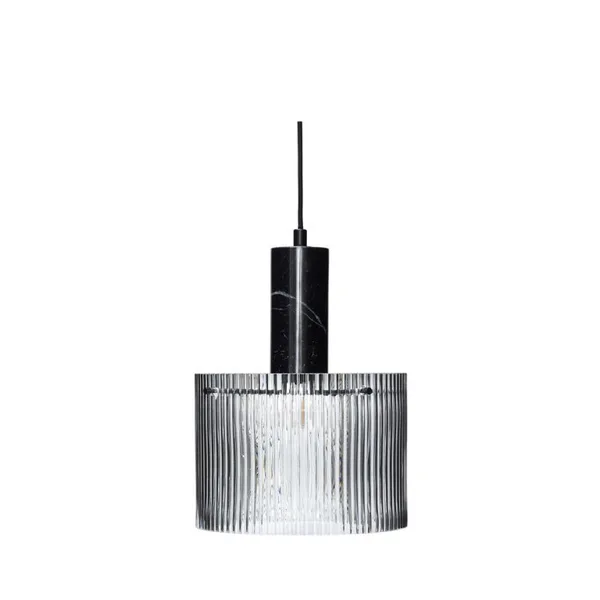 Revolve taklampa Ø25 cm, Marmor-svart-klar