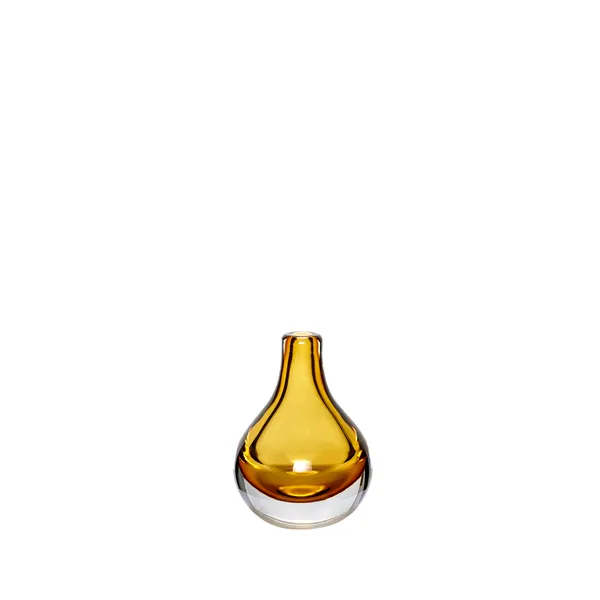 Vas Ø10 cm, Klar-amber