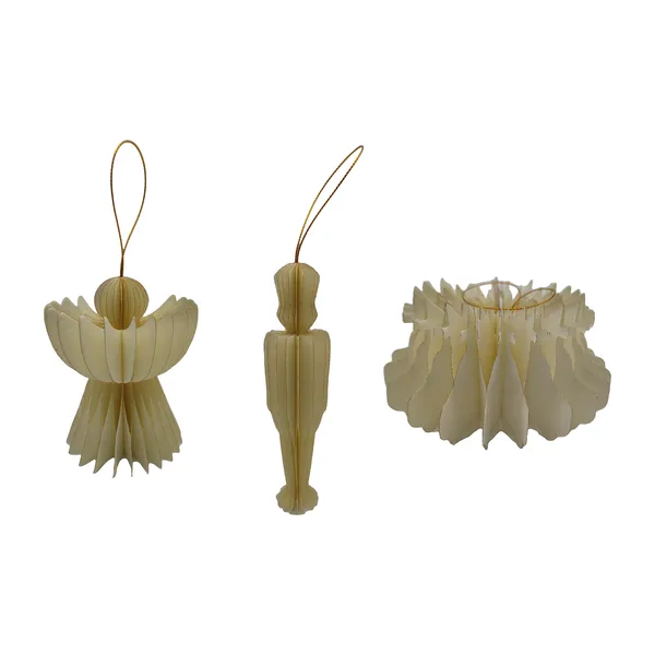 Humdakin julhänge 3-pack, Off white