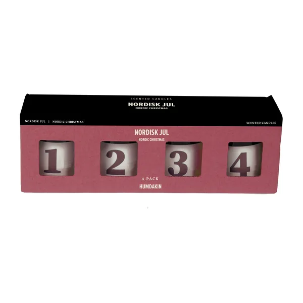 Humdakin Nordisk Jul doftljus 4-pack